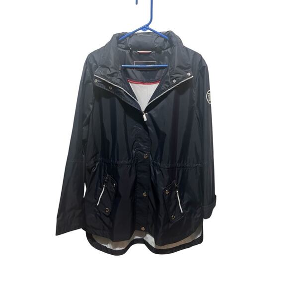 Tommy Hilfiger XXL Hooded Parka Anorak Jacket Navy Blue Water Repellent XXL bag - Picture 1 of 8